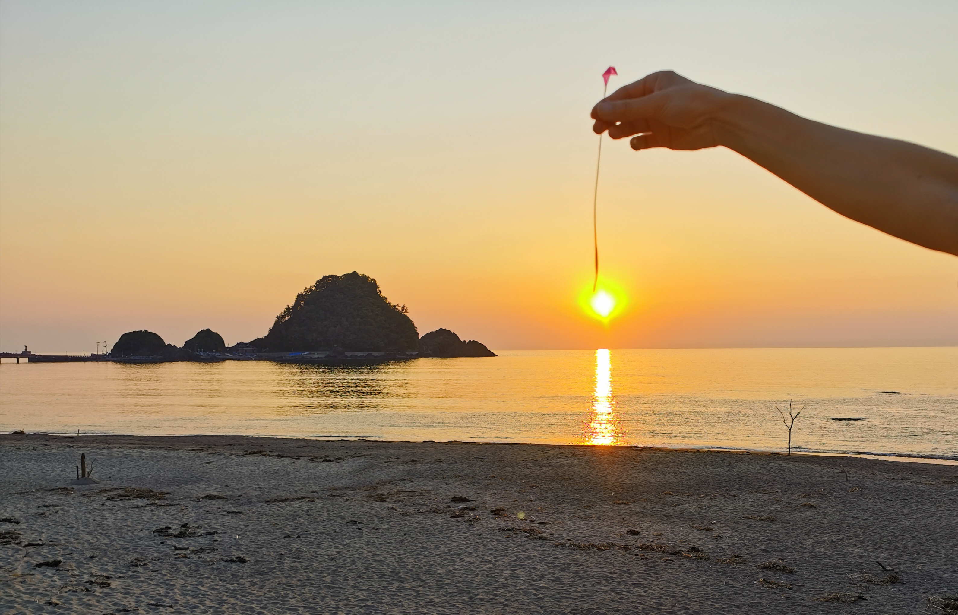 日本海の夕陽